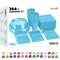 Exquisite 350 Pcs Plastic Plates for Party – Disposable Plates Set – 50 Each of 9" Dinner Plates, 7" Dessert Plates, Plastic Cups, Napkins & Plastic Cutlery – Plastic Dinnerware by Party Solids